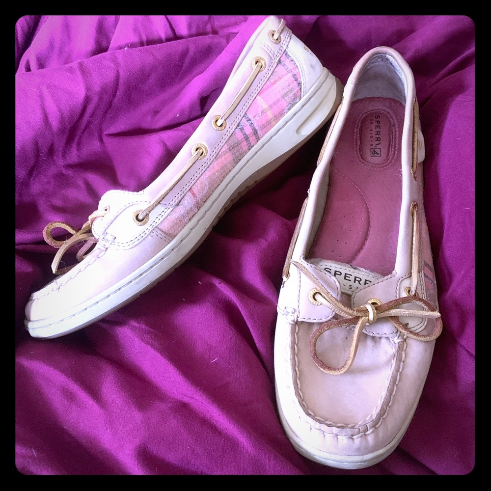Sperry pink boaters shoes, size 9.5, EUC